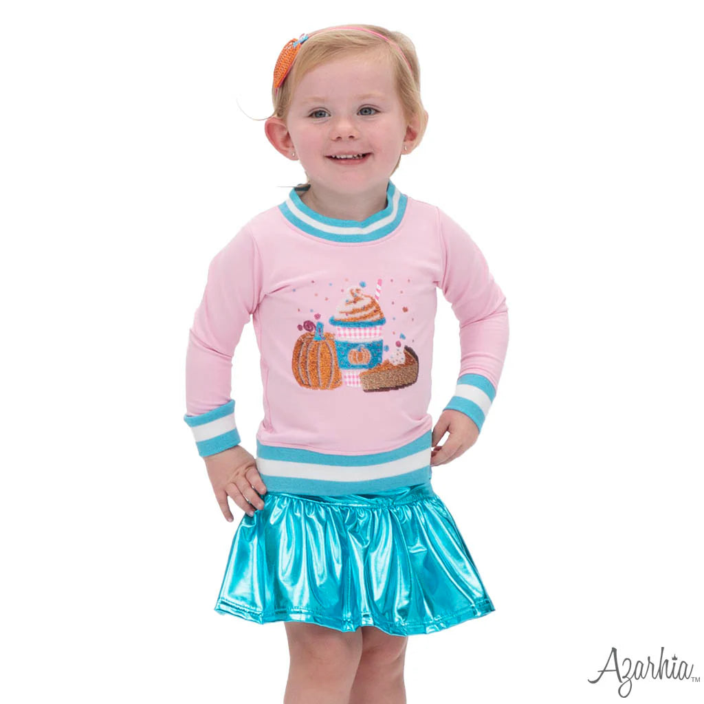 Azarhia Pumpkin Latte Sequin Sweatshirt