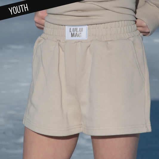 Lulu Mac Youth Terry Cloth Shorts - Sand