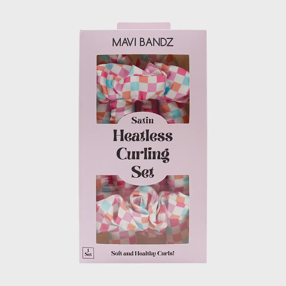 Check Satin Curling Set