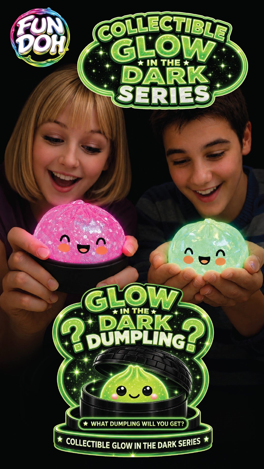 FunDoh Squishy Glow-in-Dark Mystery Dumpling