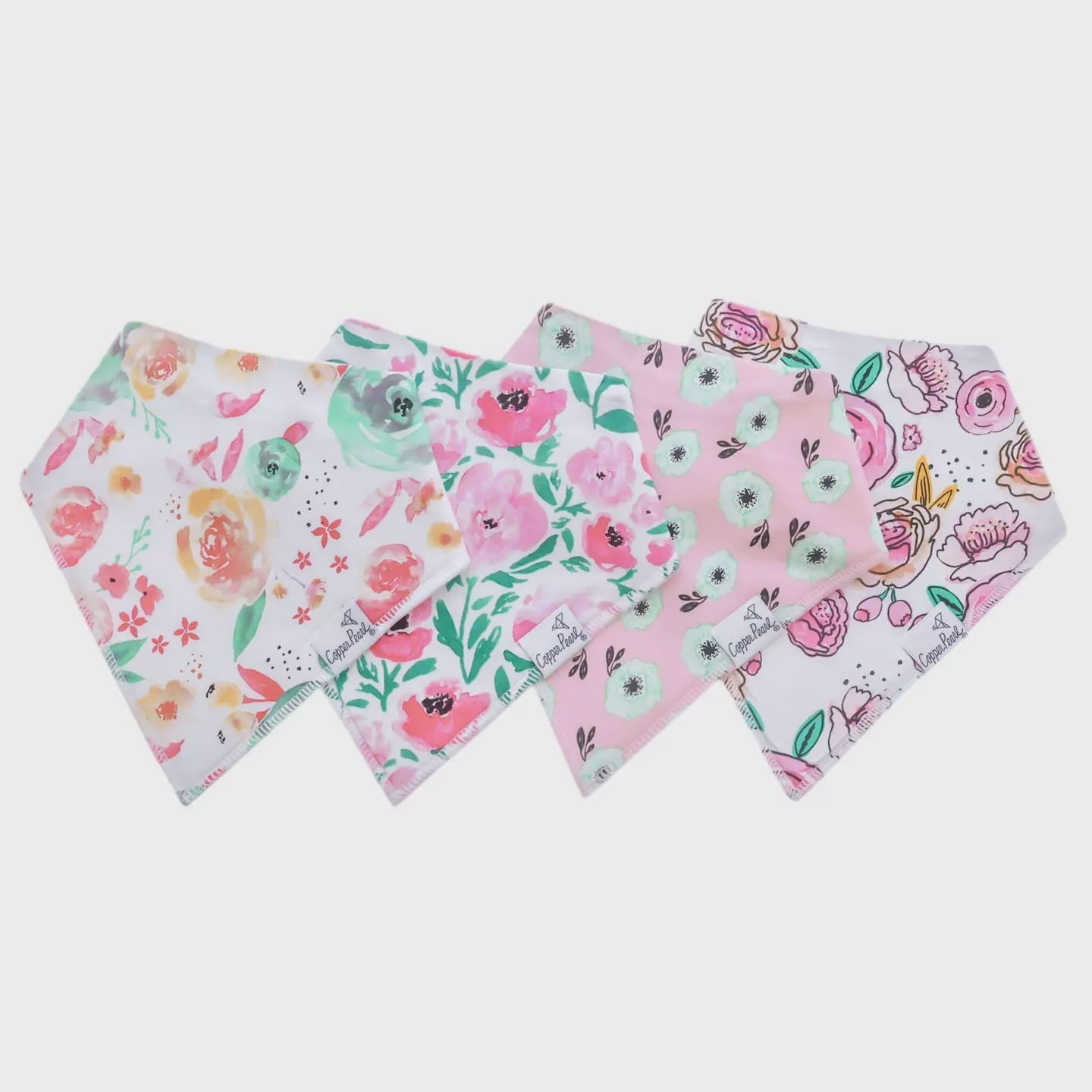 Copper Pearl Premium Burp Cloths - Bloom
