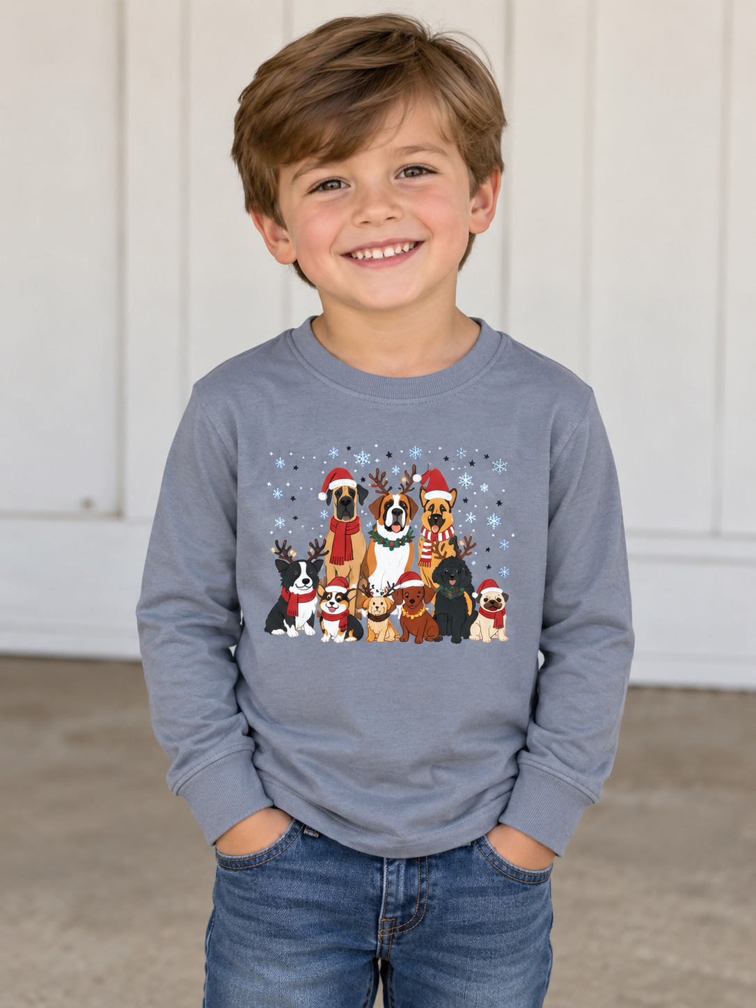 Amerian Fit Merry Dogs LS Tee