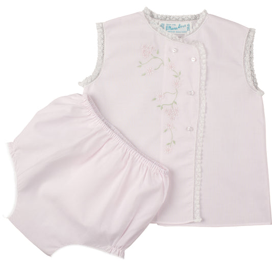 Feltman Brothers Girls Floral Lace Diaper Set - Pink