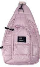 Lulu Mac Puffer Metallic Sling Bag - Rose Gold
