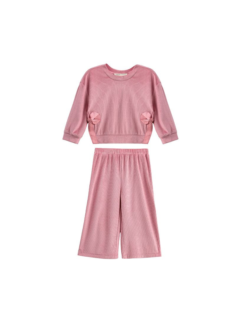 Mabel & Honey Bowtiful Blush Two Piece Set