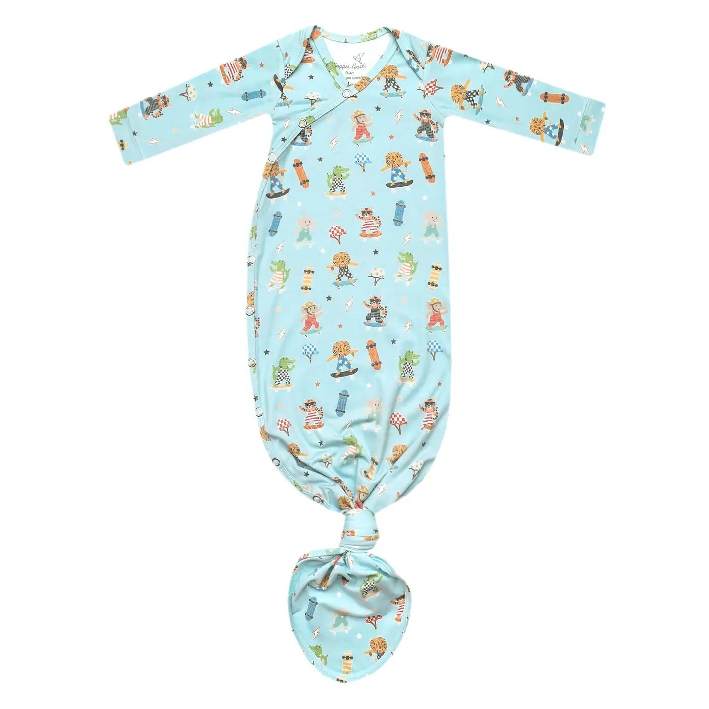 Copper Pearl Newborn Knotted Gown - Tanner