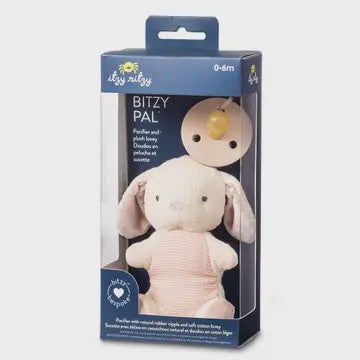 Bitzy Pal Natural Rubber Pacifer & Plush Bunny