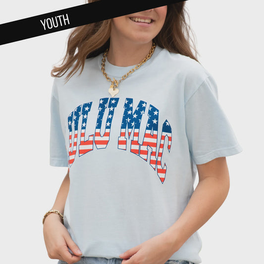 Lulu Mac Stars & Stripes Youth Tee - Chambray