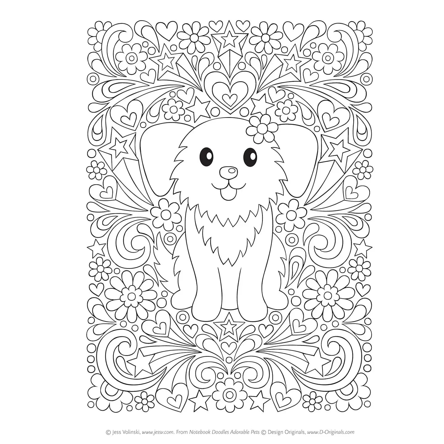 Notebook Doodles Adorable Pets Coloring & Activity Book