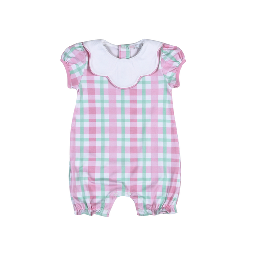 Baby Loren Pink Plaids Jane Bib Bubble