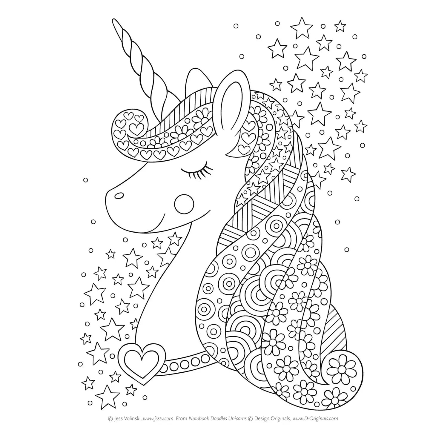 Notebook Doodles Unicorns Coloring & Activity Book