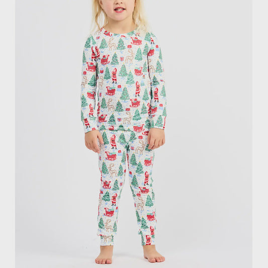 Mary Square Annie Toddler Tidings and Toile Pajamas