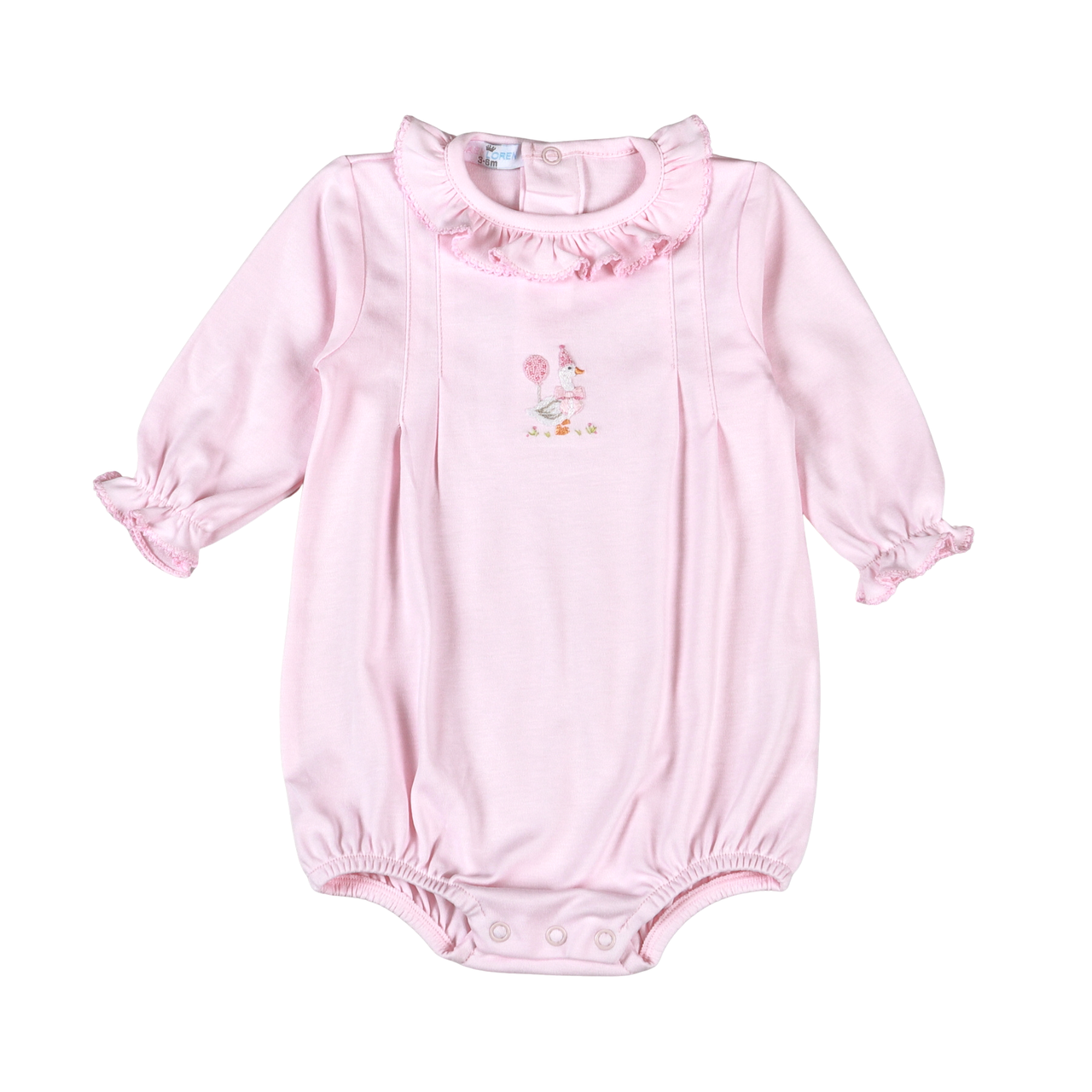 Baby Loren Pink Birthday Goose Pima Bubble