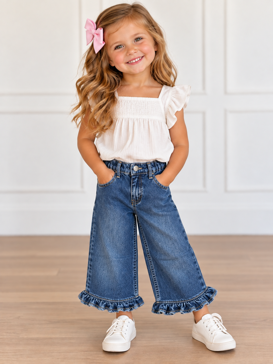 Blu & Blue Anna Ruffled Culottes Jeans