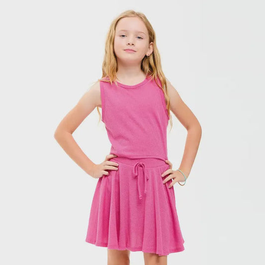 Good Girl ThermalKnit Crop Top Skort Set