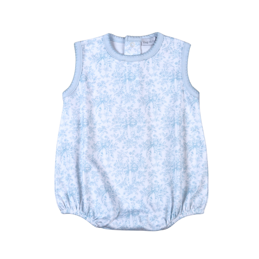 Baby Loren Sisi Blue Toile No Sleeves Bubble - Girls