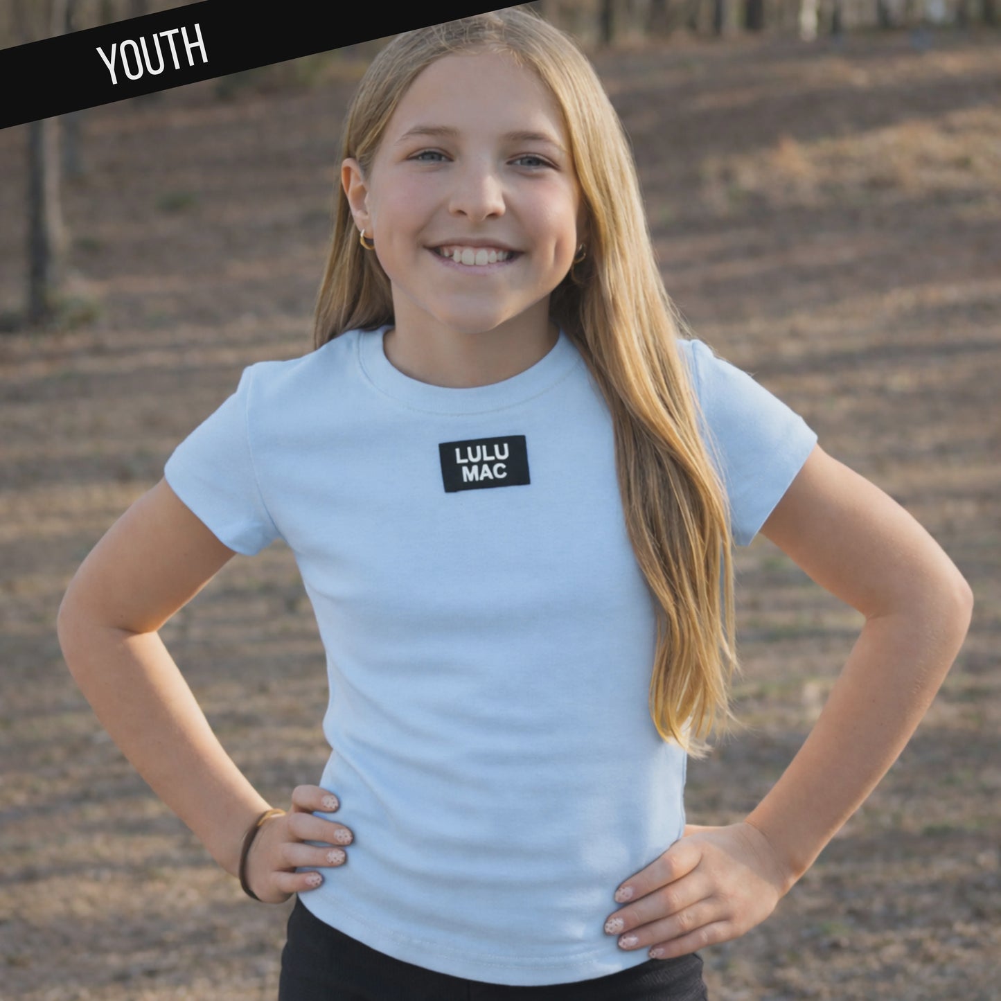 Lulu Mac Youth Baby Doll Top - Lt Blue