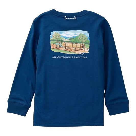 Prodoh LS Cotton Tee - Navy Peony