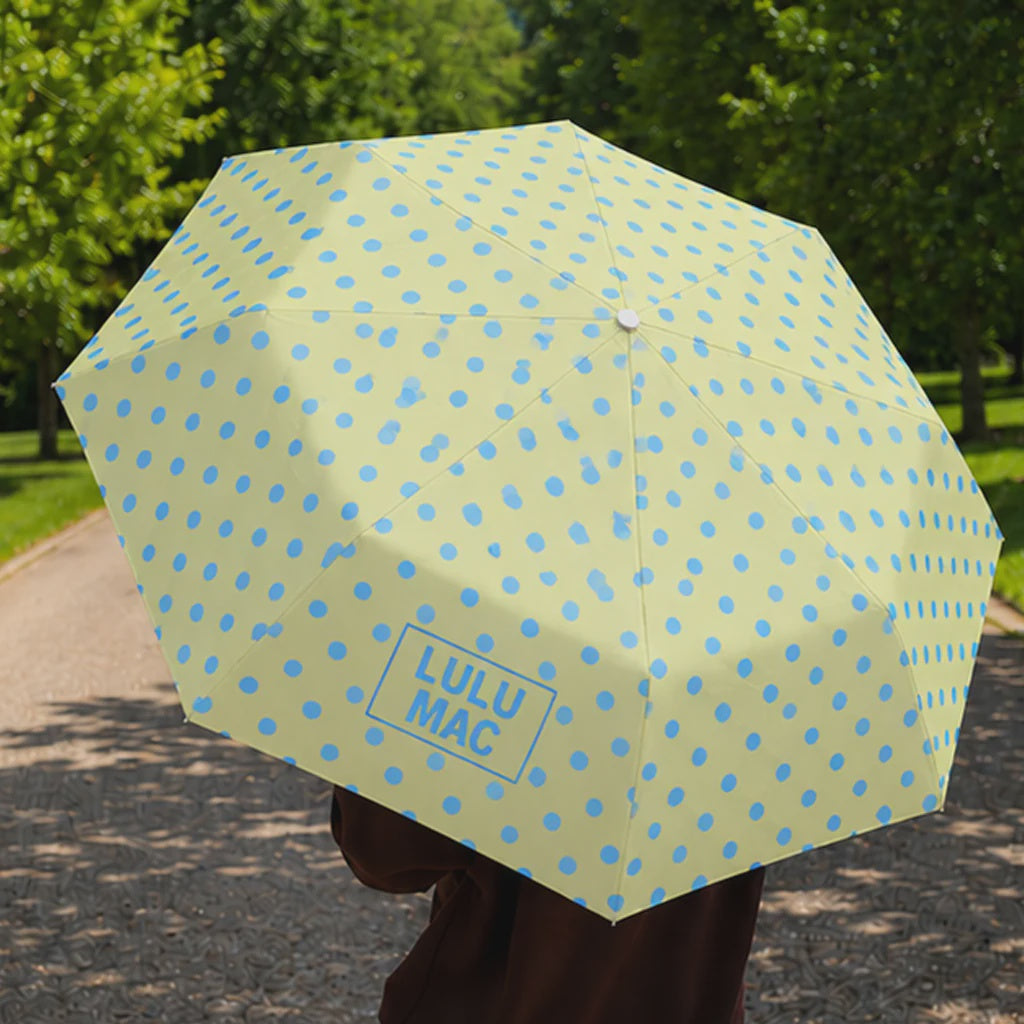 Lulu Mac Umbrella - Yellow /Blue Dot