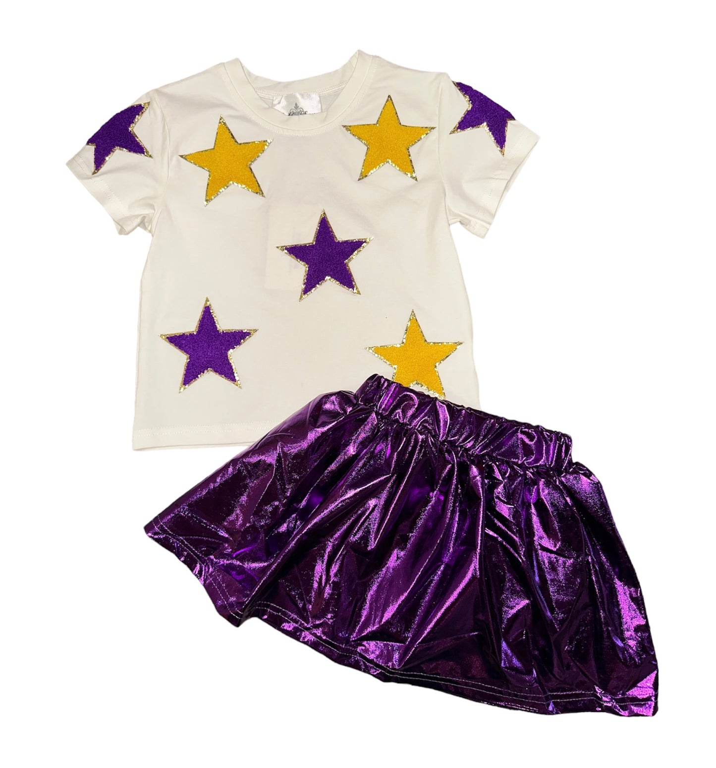 BC Purple & Gold Stars Chenille Shirt