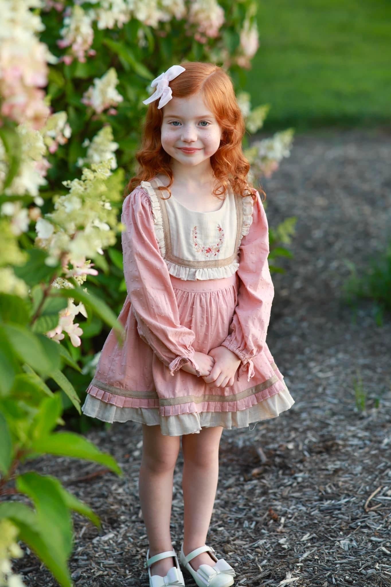 Evie's Closet Blush Swiss Dot Tunic Set