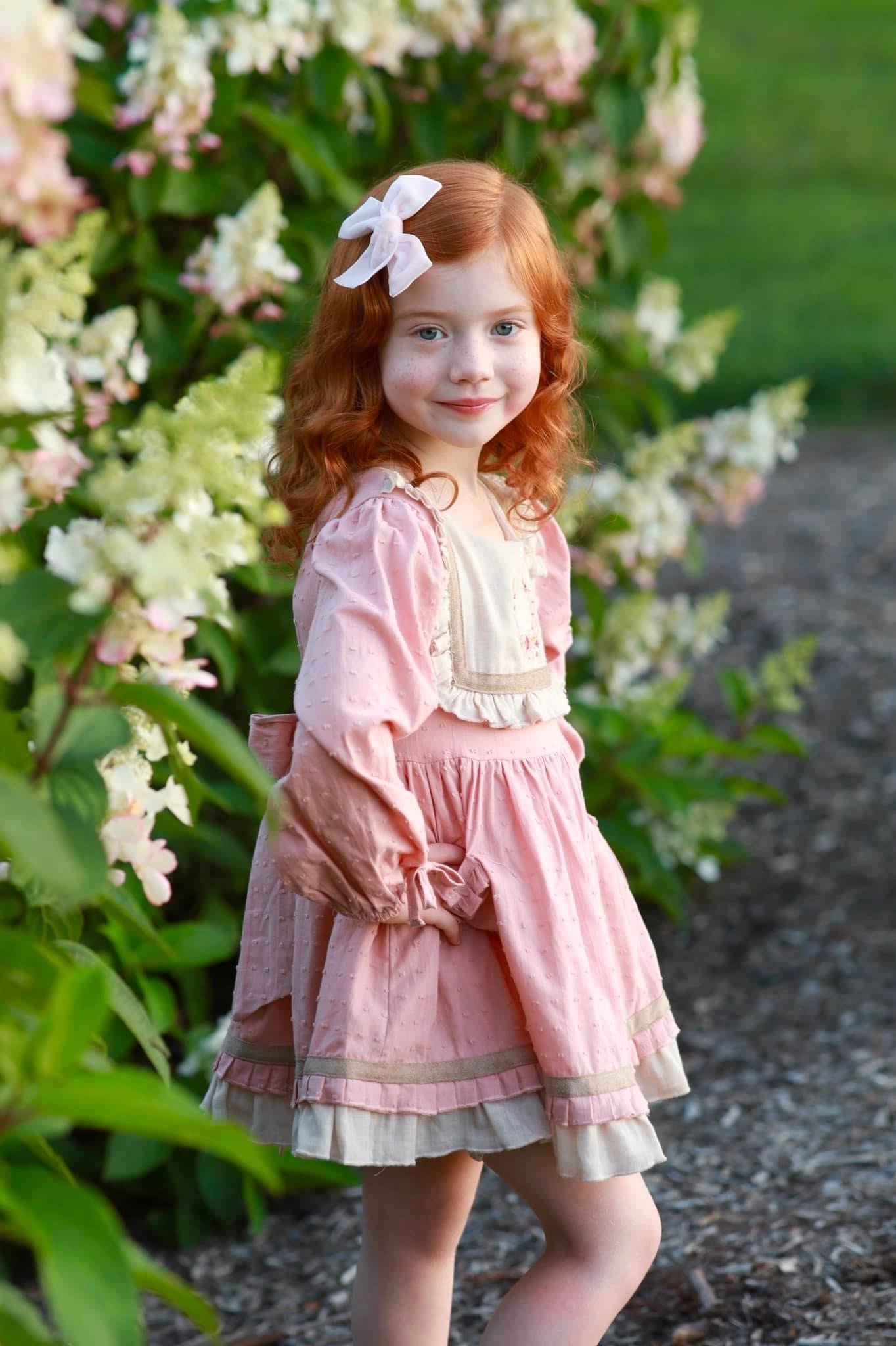 Evie's Closet Blush Swiss Dot Tunic Set