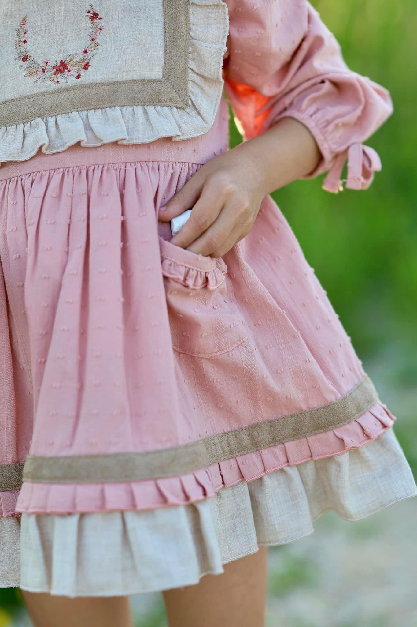 Evie's Closet Blush Swiss Dot Tunic Set