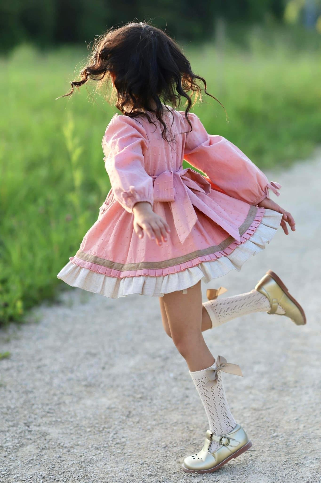 Evie's Closet Blush Swiss Dot Tunic Set