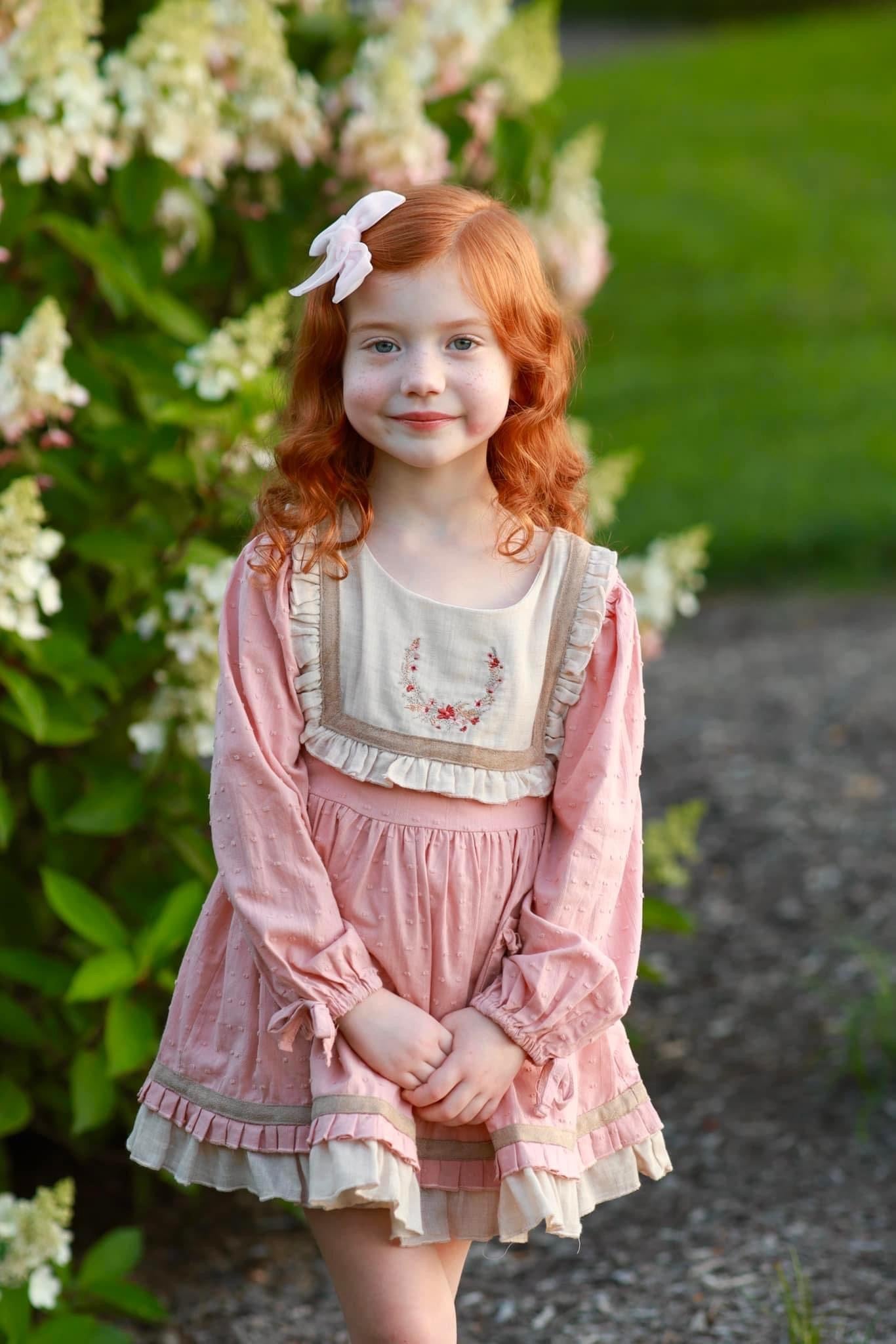 Evie's Closet Blush Swiss Dot Tunic Set