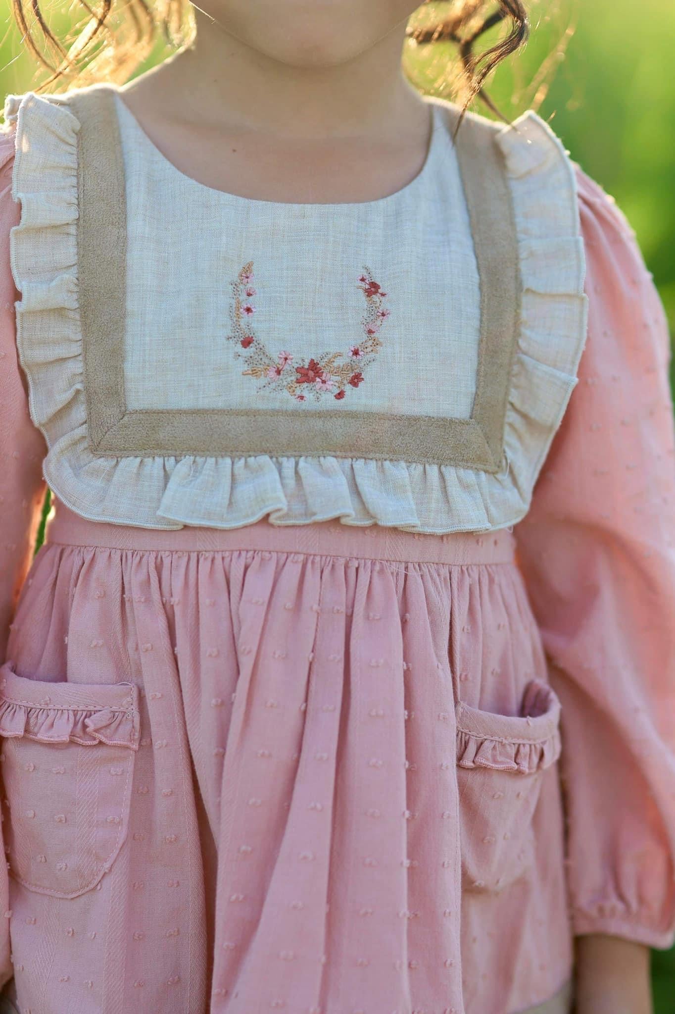 Evie's Closet Blush Swiss Dot Tunic Set