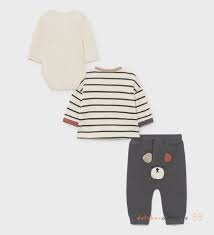 Mayoral 4 Pc Pant Set - Grey and Cream