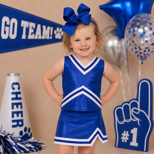 Azarhia Shimmer Cheer Suit - Royal Blue