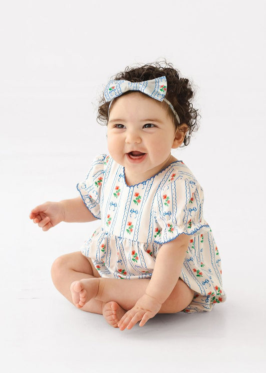 Mabel & Honey Blooms and Bows Romper