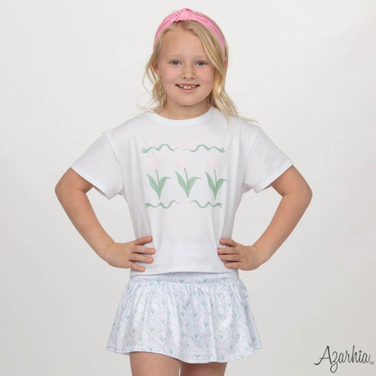 Azarhia Easter Tulips WhiteTee