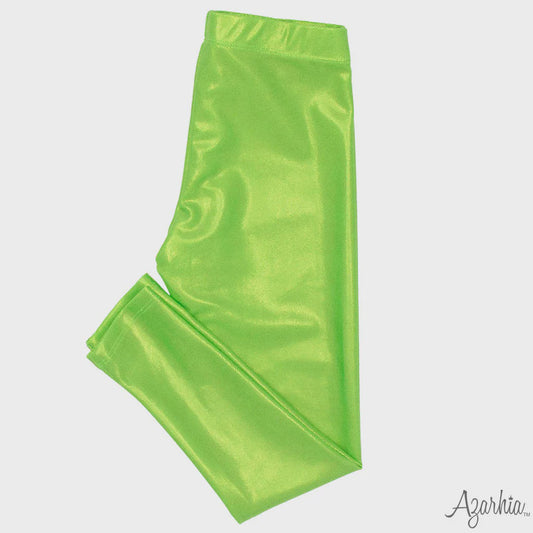 Azarhia Shimmer Leggings - Lime Green