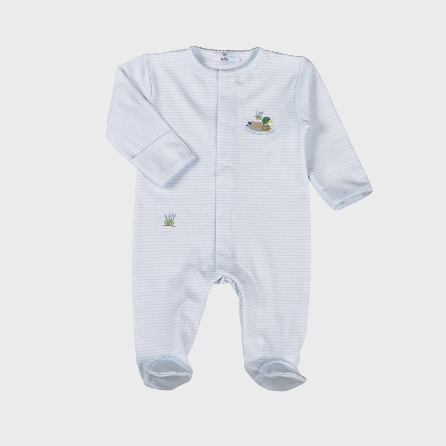 Baby Loren Blue Mallard Duck Pima Footie