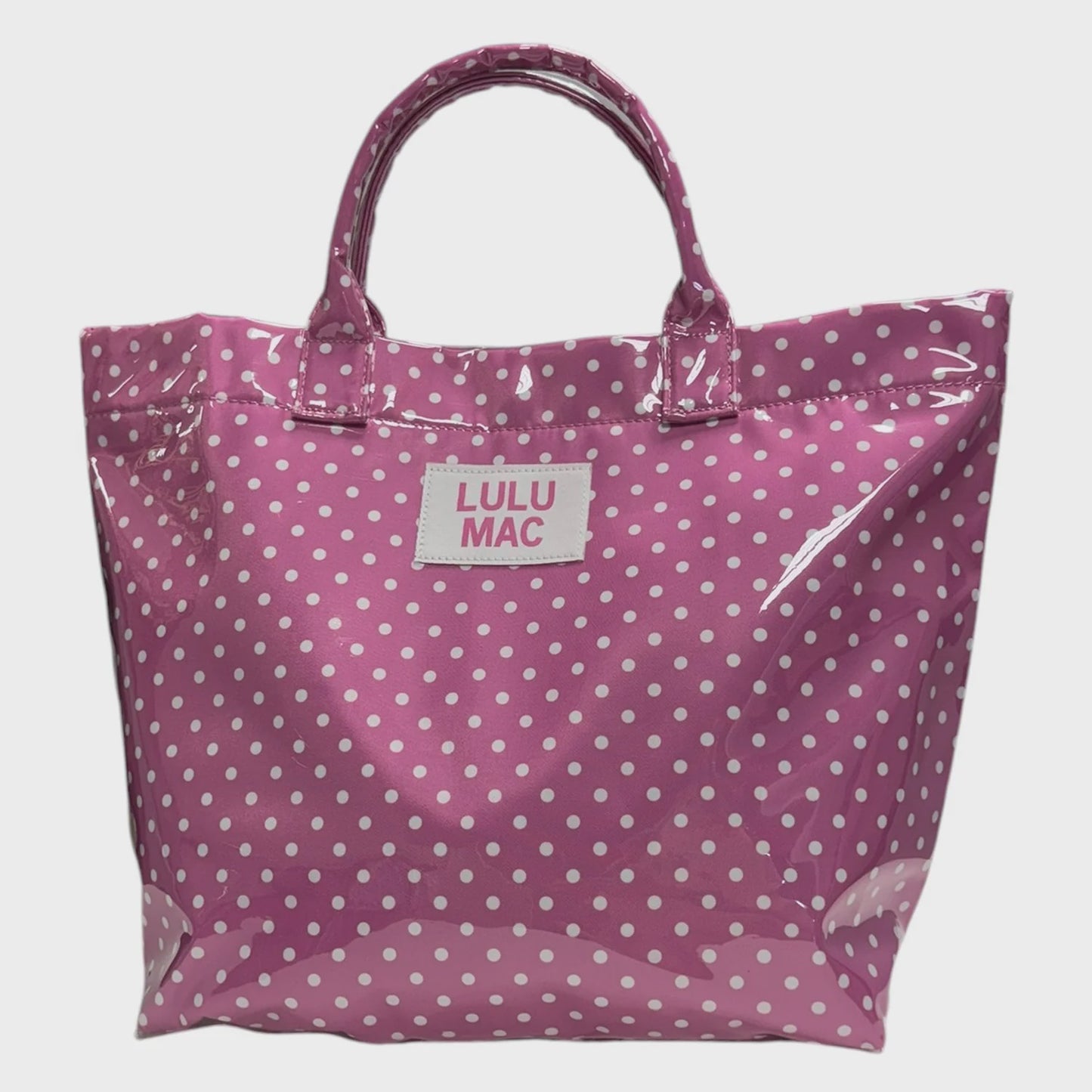 Lulu Mac Tote Bag - Pink/White Dot