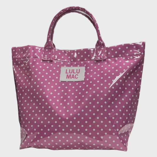 Lulu Mac Tote Bag - Pink/White Dot