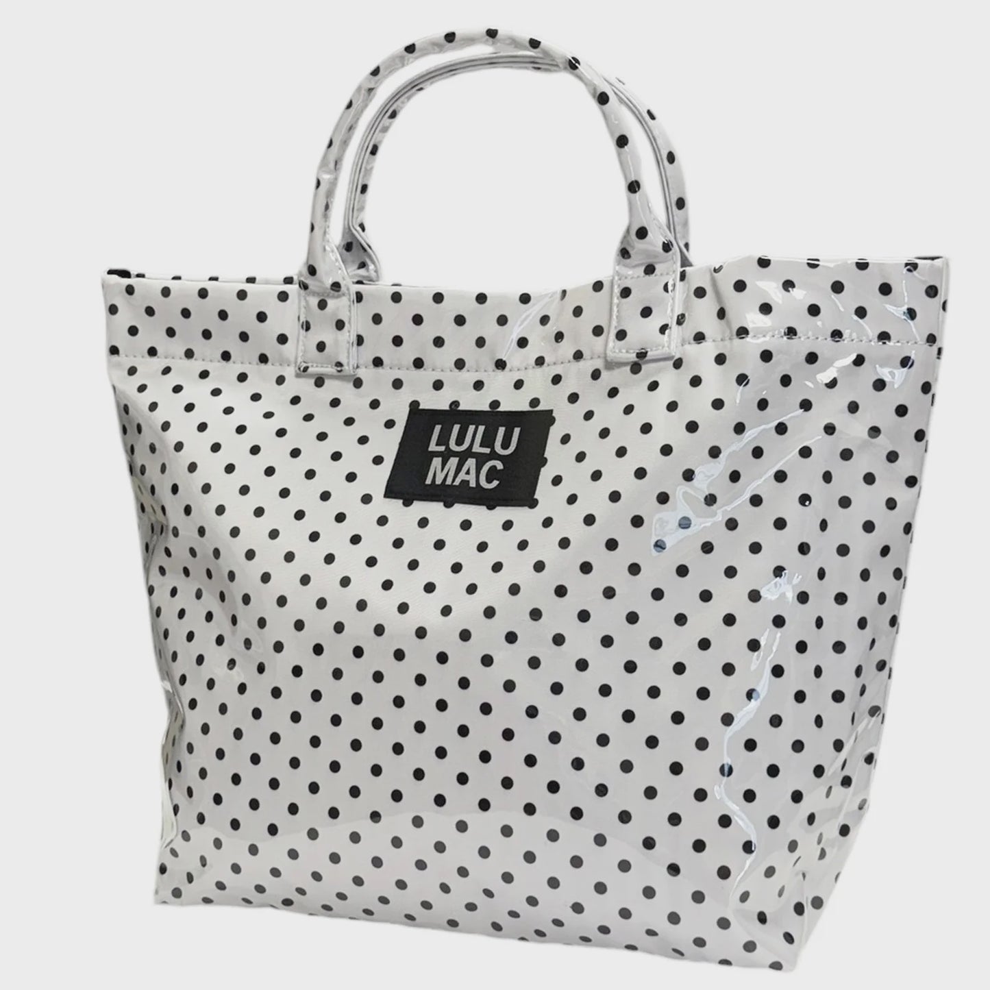 Lulu Mac Tote Bag - White/Black Dot