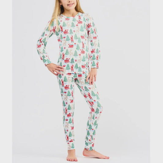 Mary Square Kids PJs Tiddings Toile