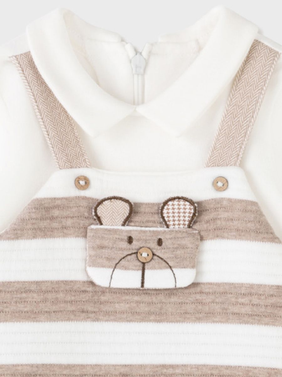 Mayoral Striped Jumper - Brown and Cream