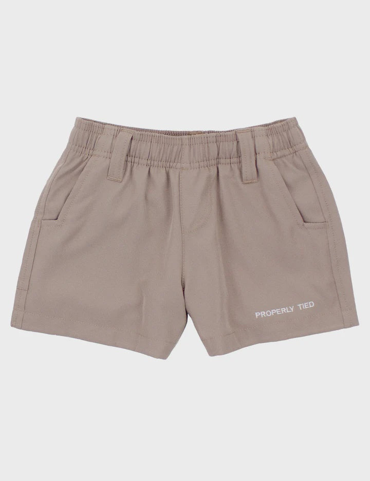 Properly Tied Boys Pintail Shorts - Taupe