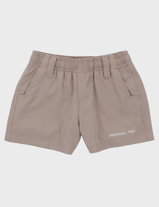 Properly Tied Boys Pintail Shorts - Taupe
