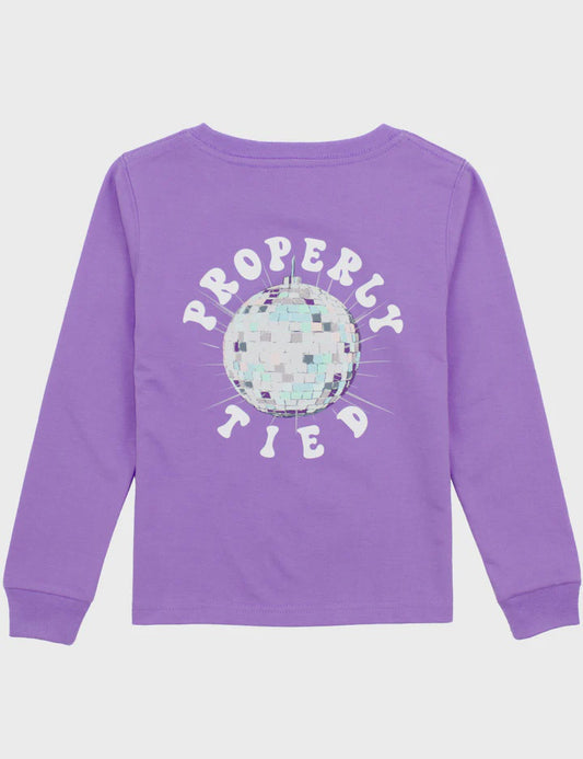 PT Girls Disco Ball L/S - Light Purple