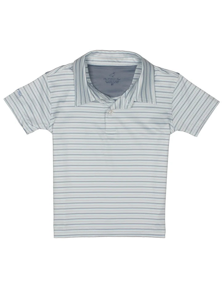 Properly Tied Boys Highland Polo - Stonewash