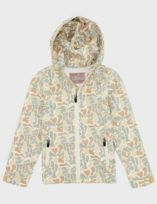 Properly Tied Boys Canopy Rain Jacket - Field Camo