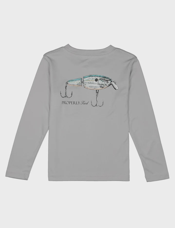 Properly Tied Performance Tee LS Swimbait LS - Ice Grey