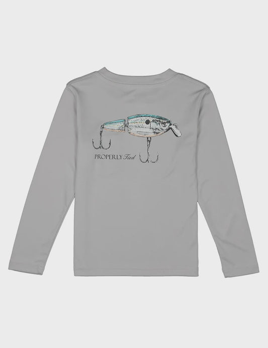 Properly Tied Performance Tee LS Swimbait LS - Ice Grey