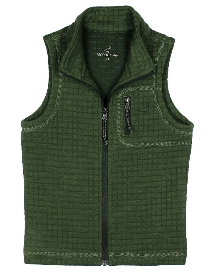Properly Tied Boys Delta Vest - Thyme
