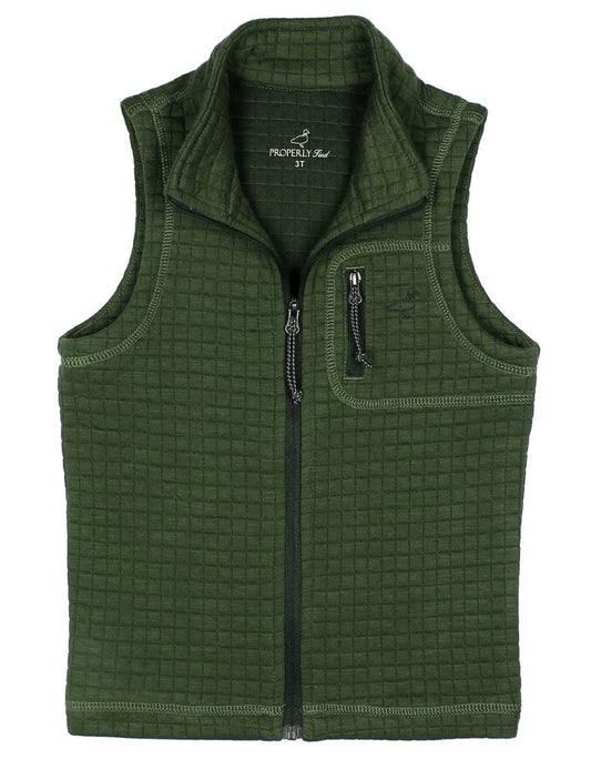 Properly Tied Boys Delta Vest - Thyme